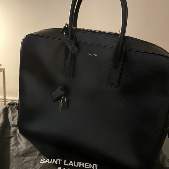 COPY - MUSEUM SMALL FLAT BRIEFCASE TEXTURED LEATHER - Picture 7 of 13